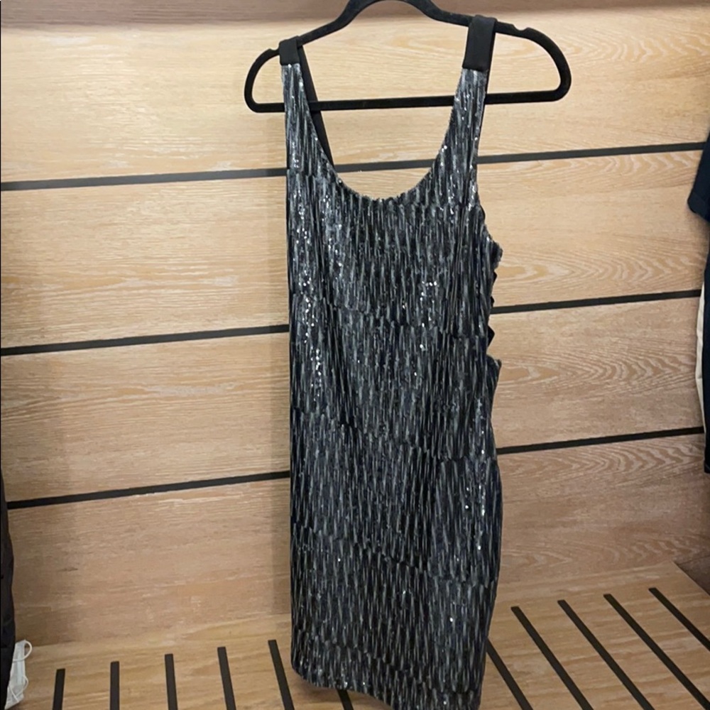 Little black & gray sequence dress